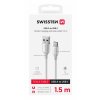 SWISSTEN Datový textilní kabel USB-A/USB-C, délka 1,5 m