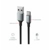 SWISSTEN Datový kabel s textilním opletem II, USB-A/USB-C, délka 1,5 m
