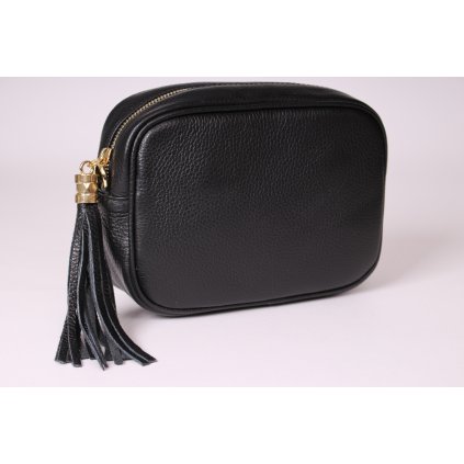 Kožená kabelka Borse in Pelle ČERNÁ