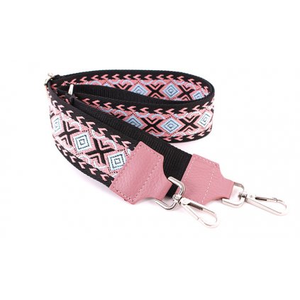 Látkový přídavný popruh černo-růžovo-modré