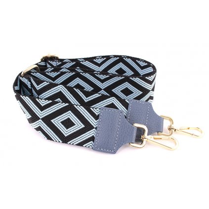 Látkový přídavný popruh  modrá, černá