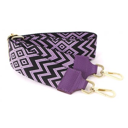 Látkový přídavný popruh fialová - černá