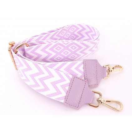 Látkový přídavný popruh fialová - bílý