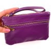 Kožená dámská peněženka Borse in Pelle  FIALOVÁ