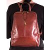 Kožený batoh BORSE IN PELLE  HNĚDÁ