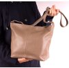 Kožená kabelka Borse in Pelle TAUPE