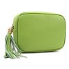 Kožená kabelka Borse in Pelle SVĚTLE ZELENÁ