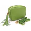 Kožená kabelka Borse in Pelle SVĚTLE ZELENÁ