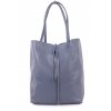 Kožená kabelka Borse in Pelle   MODRÁ BLUE JEANS