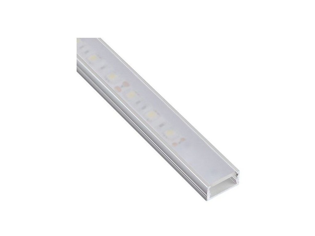 LED lista 3 m profil LL 02 navrch a krytka mlecna