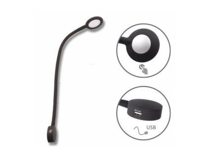 LED svetlo MODUS TOUCH 2xUSB cerna1