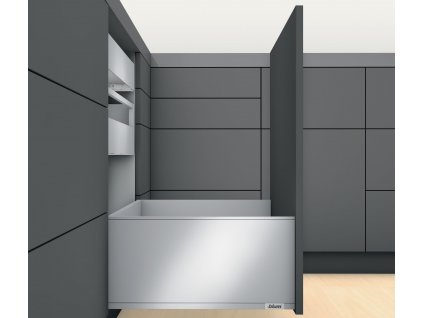 BLUM Legrabox pure TOB šedý - sada F 500 / 70 kg bez čelního kování