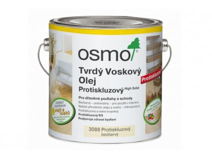 OSMO tvrdý voskový olej protiskluzový (Barva Bezbarvá polomatná protiskluz, Objem 0,75 l)