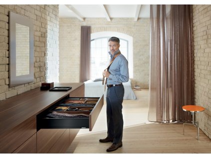 BLUM Legrabox pure šedý - sada M 500 / 70 kg bez čelního kování