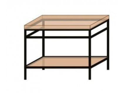 K20 systém koupelnový stůl černý mat (Rozměr 1100x810x500 mm)