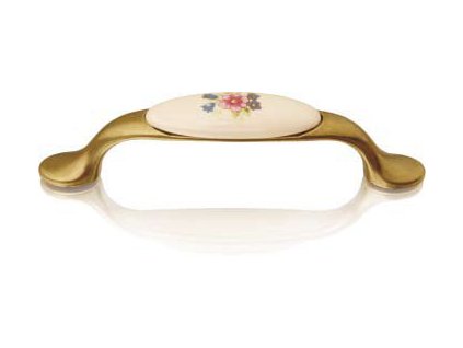 Úchytka porcelánová Monika bronzová 96 mm (Barva Hnědá)