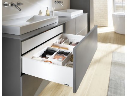 BLUM Legrabox pure TOB bílý - sada C 300 / 40 kg bez čelního kování