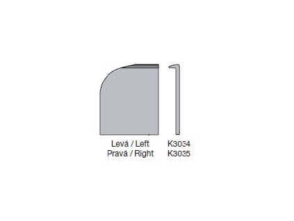 Lišty na pracovní desky Krono 28 mm (Typ prodlužova)