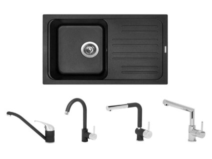 Set Sinks BEST 780 + baterie (Barva Šedá metalická, Označení Titanium)