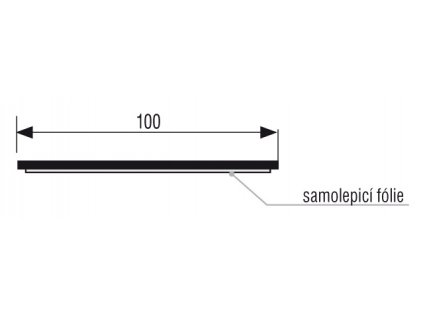 Samolepící okopový plech výška 100 mm (Povrchová úprava Hliník natural)