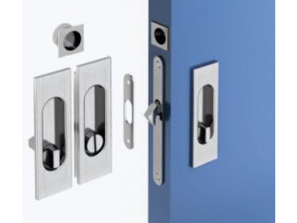 Zámek S - LOCK WC s obdelníkovými mušlemi (Barva Nikl kartáčovaný)