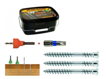 Terrassotec BOX 500 ks Ø průměr 5,5 mm: ZDARMA STOP VRTÁK + BIT (Délka 70 mm)