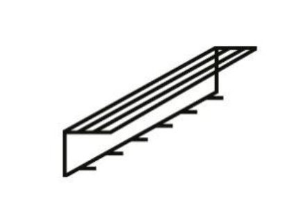 K20 systém věšák s policí černý mat (Rozměr 1200x250x250 mm)