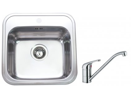 Set Sinks MANAUS 480 V matný 0,7 mm + baterie  + Dárek