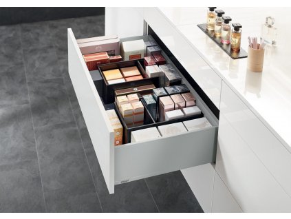 BLUM Legrabox pure TOB šedý - sada C 500 / 70 kg bez čelního kování