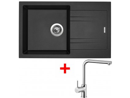Set Sinks LINEA 780 + ELKA chrom (Barva Bílá, Označení Milk)