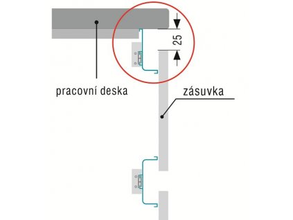 Profil pro bezúchytkové dveře J -délka 4100mm hliník natural