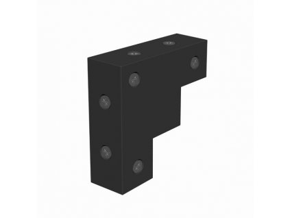 Valcomp Design line kovový ozdobný roh 75 x 75 x 25 mm, černý mat