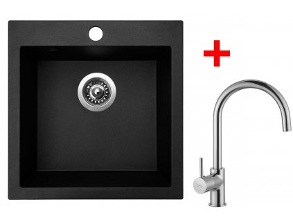 Set Sinks VIVA 455 + VITALIA chrom (Barva Šedá metalická, Označení Titanium)