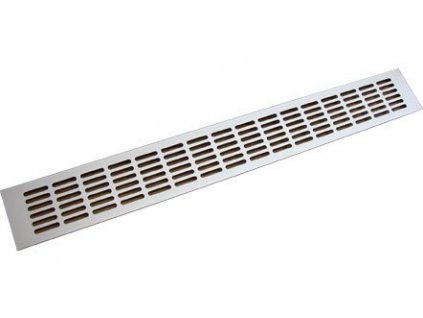 Větrací mřížka hliníková š. 100 mm- přírodní elox (Délka 1000 mm)