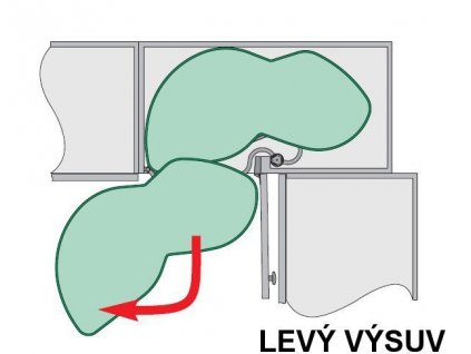 KESSEBÖHMER- LE MANS II sada polic Arena pure antracit s tlumením (Šířka skříňky 900 mm, Varianta Levý)