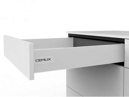 Cemux A Box zásuvka bílá Push-open výška 84 mm délka 500 mm