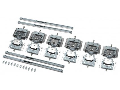 Cemux Linio TOP kování skříňové vložené dveře 50kg, 3 křídla + 4x tlumič