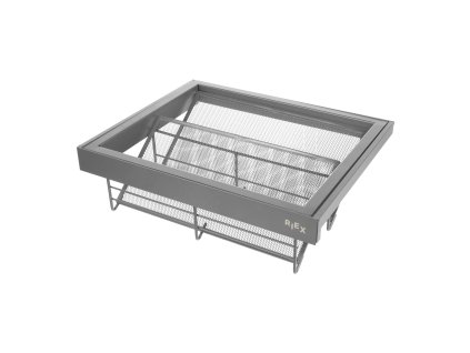 Výsuvný šatní botník s rámem a dotlumením antracit (Šířka skříňky 800 mm)