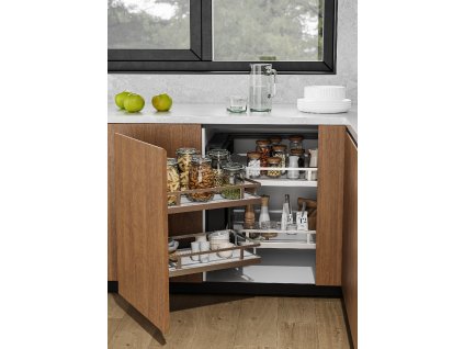 Cemux CORNER FRONT Style s tlumením chrom/bílé dno
