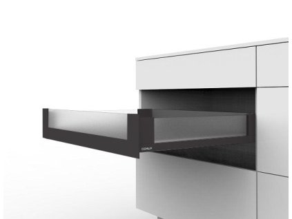 Cemux H Box SLIM skleněné bočnice antracit H84/500 mm vnitřní čelní sklo H54