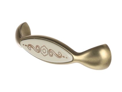 Úchytka Anika matný bronz/ porcelán