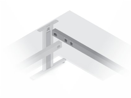 VOGA spojovací tunel / rohové řešení DESK BAR (Délka 1703 mm)