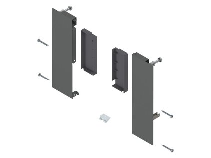 BLUM MERIVOBOX ZI4.2ES1 čelní příchyt vnitřní s relingem E tmavě šedá, OG-M