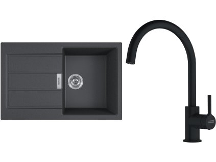 Franke set S2D 611-78 + FC 6018 (Barva Černá, Označení Černá matná)