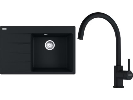 Franke set CNG 611-78 TL/7 odkap vlevo + FC 6018 (Barva Černá, Označení Černá matná)
