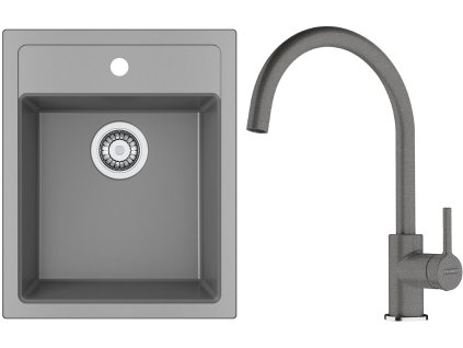 Franke set SID 610-40 + FC 6018 (Barva Šedá, Označení Šedý kámen)