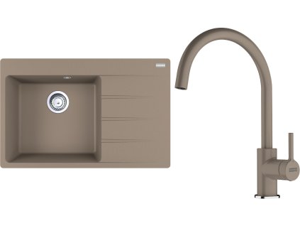 Franke dřez CNG 611-78 TL/2 odkap vpravo + FC 6018 (Barva Černá, Označení Černá matná)