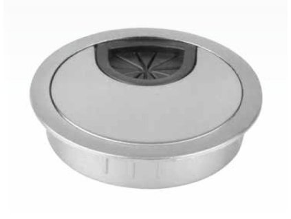 Průchodka kabelová kovová průměr 60 a 80 mm (Barva Černá matná, Průměr 60 mm)