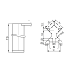 stolova noha v 710 80x80mm schema 3D
