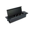 vyklopna zasuvka flatbox 2x230V cerna obr